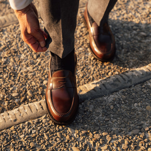 Velasca | Dark brown Loafers in cordovan leather