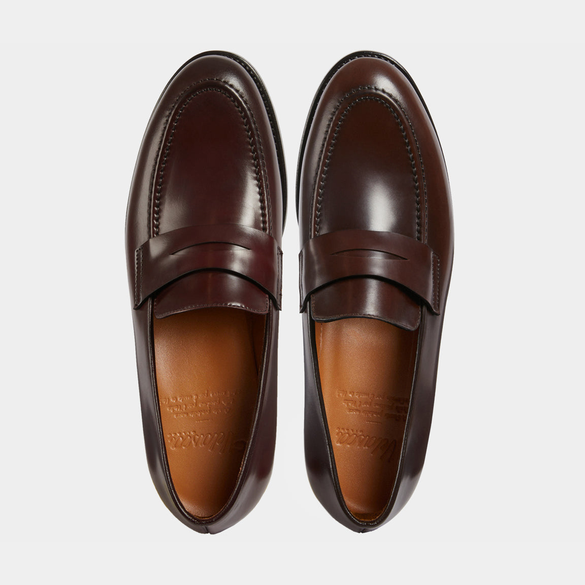 Velasca | Dark brown Tapered Loafers in cordovan leather