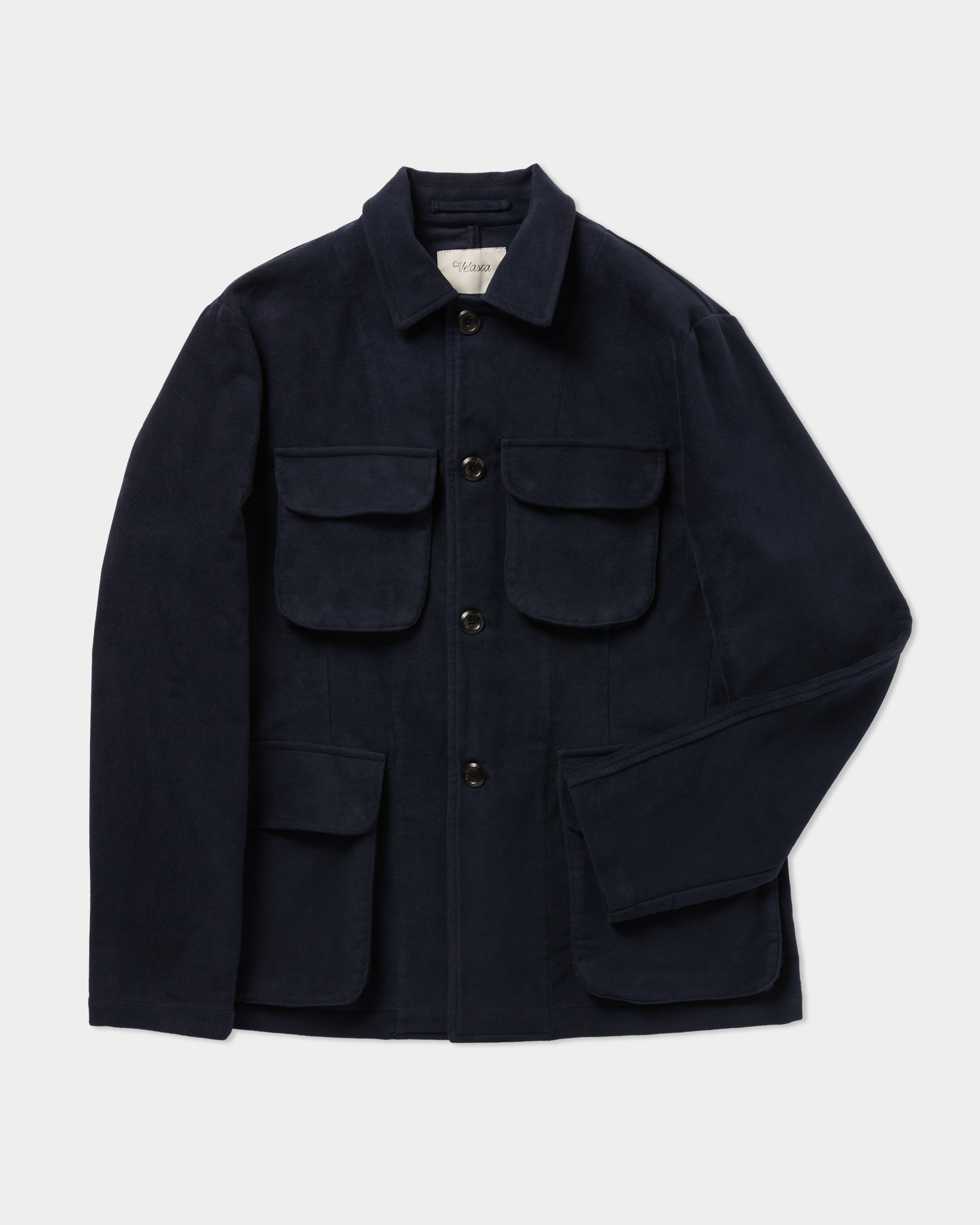 Velasca Navy blue moleskin shooting jacket Made in Italy