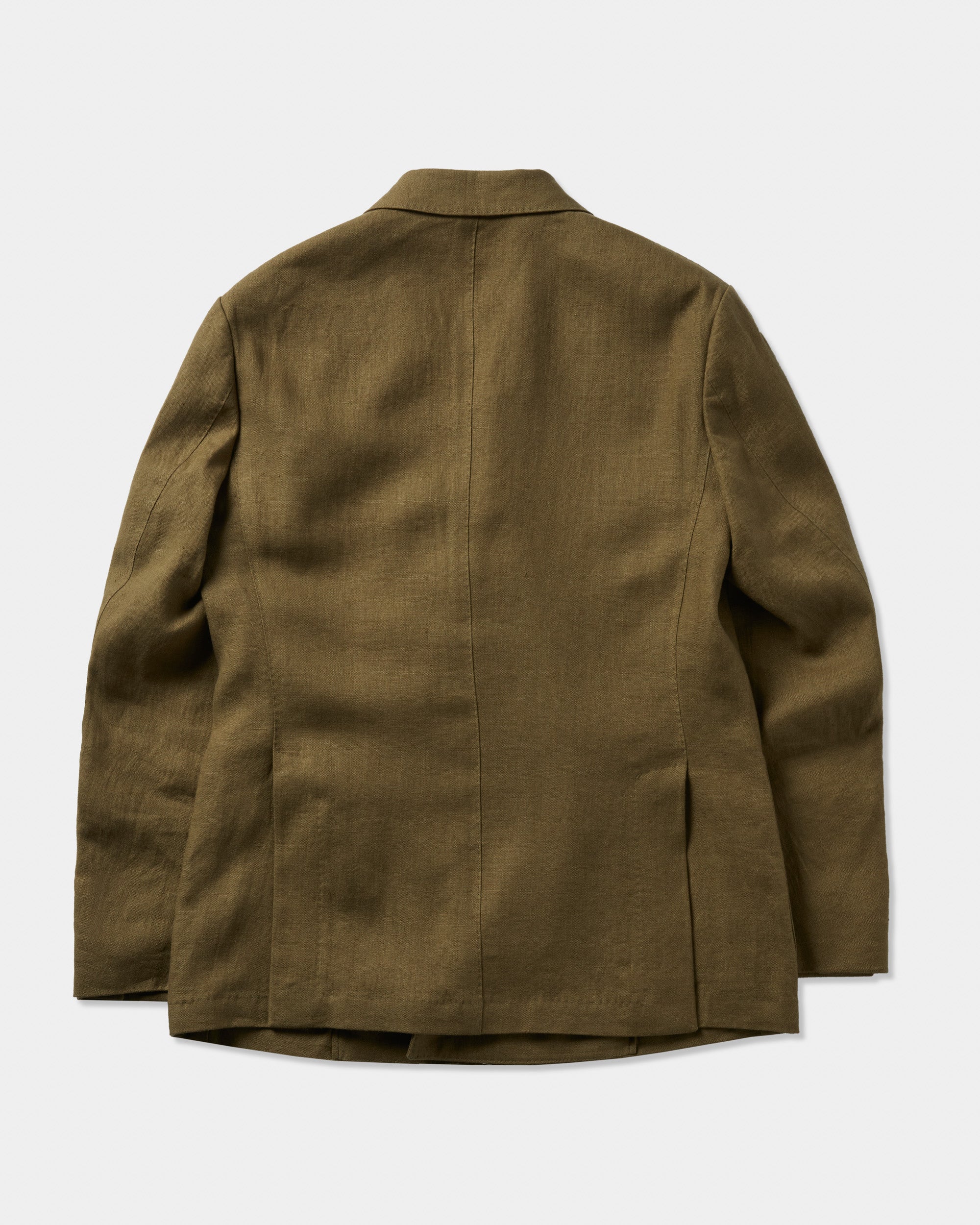Velasca | Olive green double-breasted linen blazer, Made in Italy