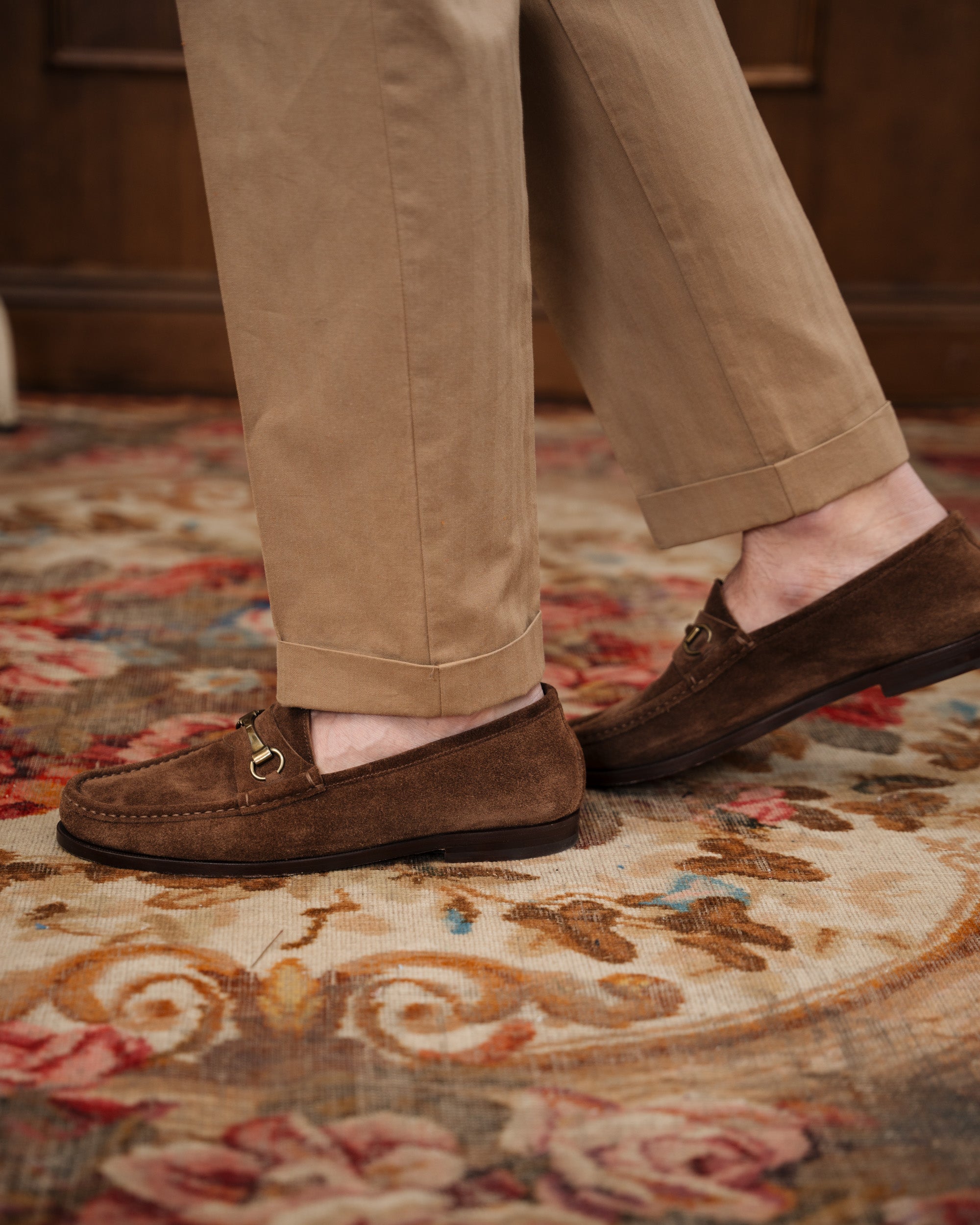 Men s suede College horsebit loafers Velasca