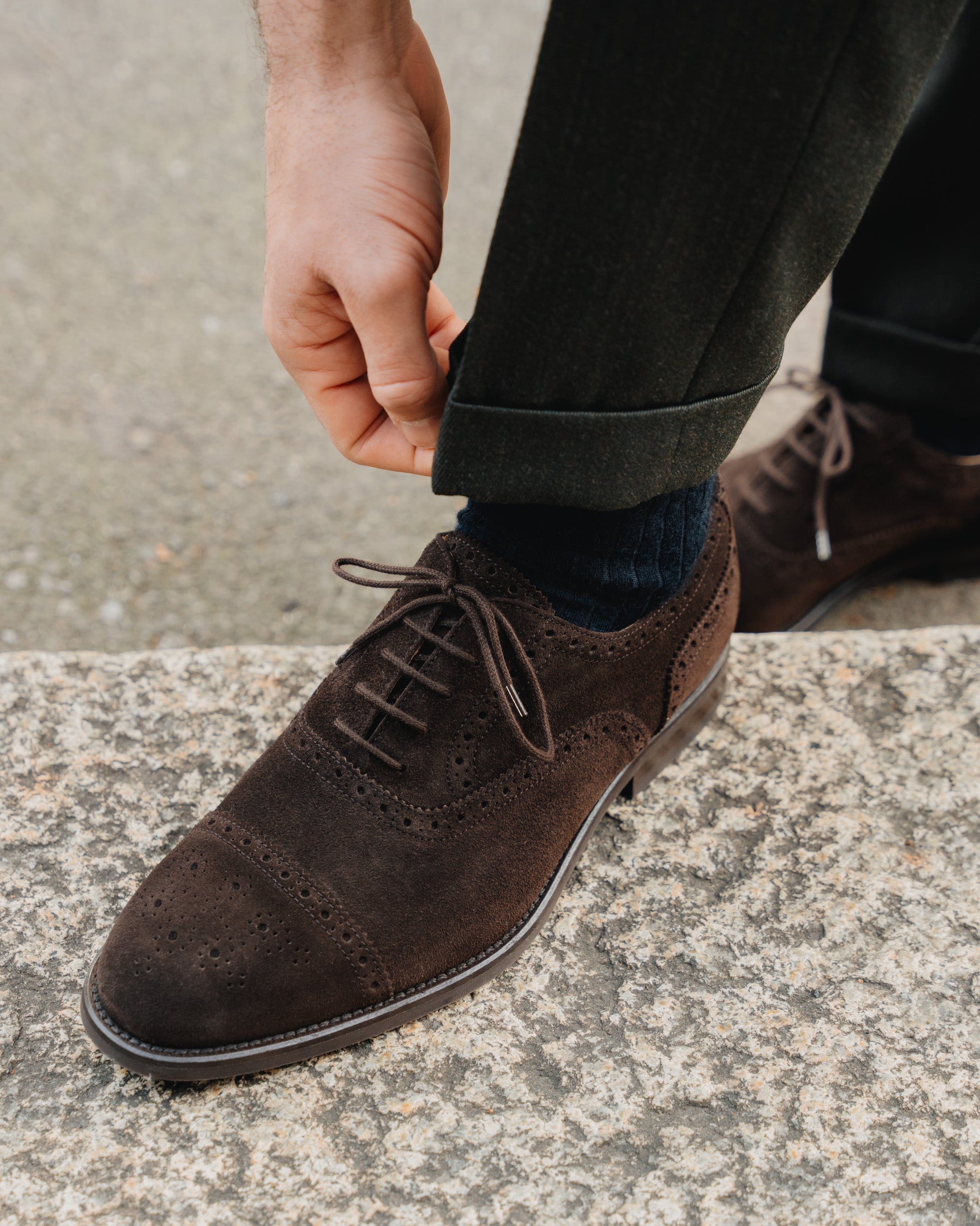 Men s suede Oxford shoes Velasca