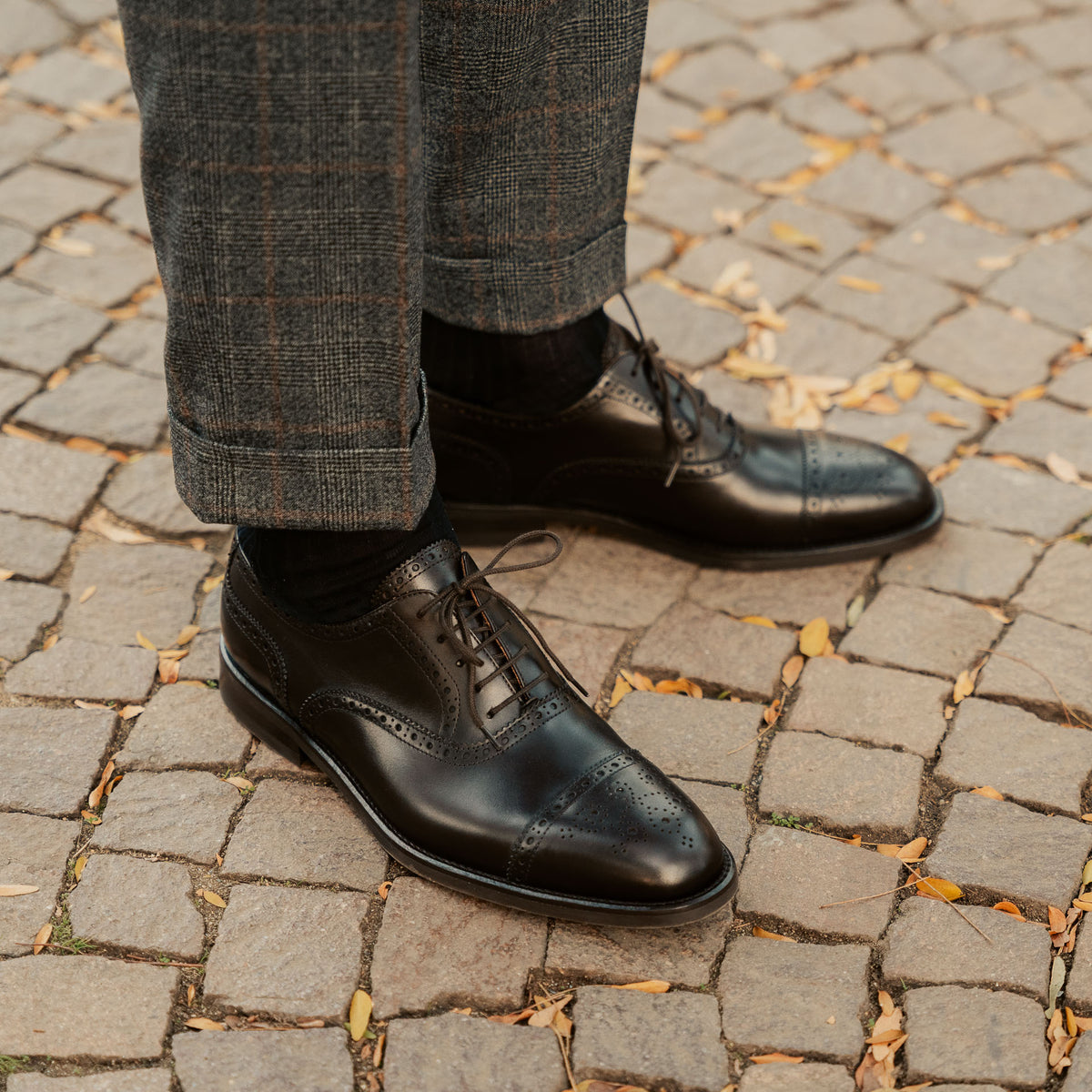 Men’s brown leather Oxford shoes | Velasca