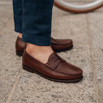 Penny Loafer College shoes in leather for men | Velasca