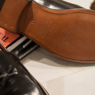Men’s black leather dress Belgian Loafers | Velasca