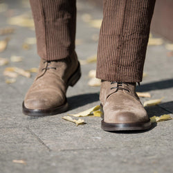 Men’s grey suede leather Boots | Velasca