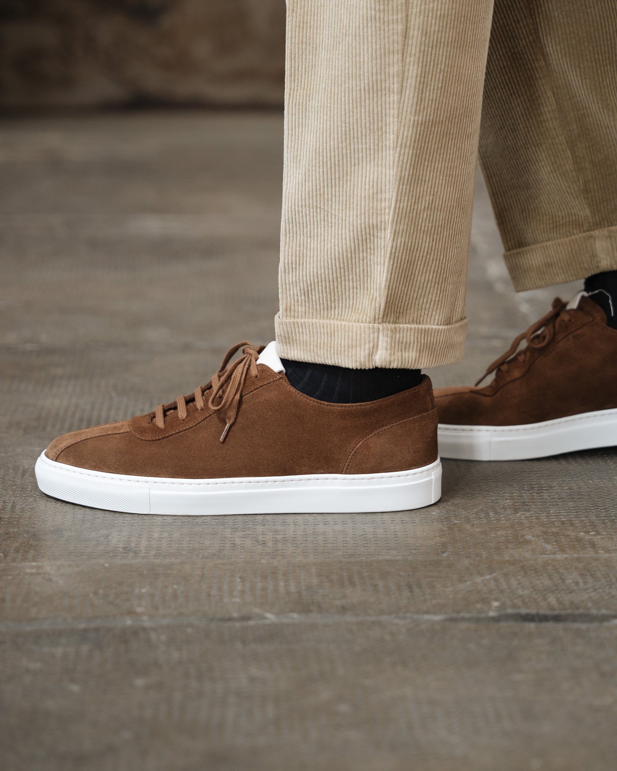 Velasca | Brown suede leather sneakers, 100% Made in Italy