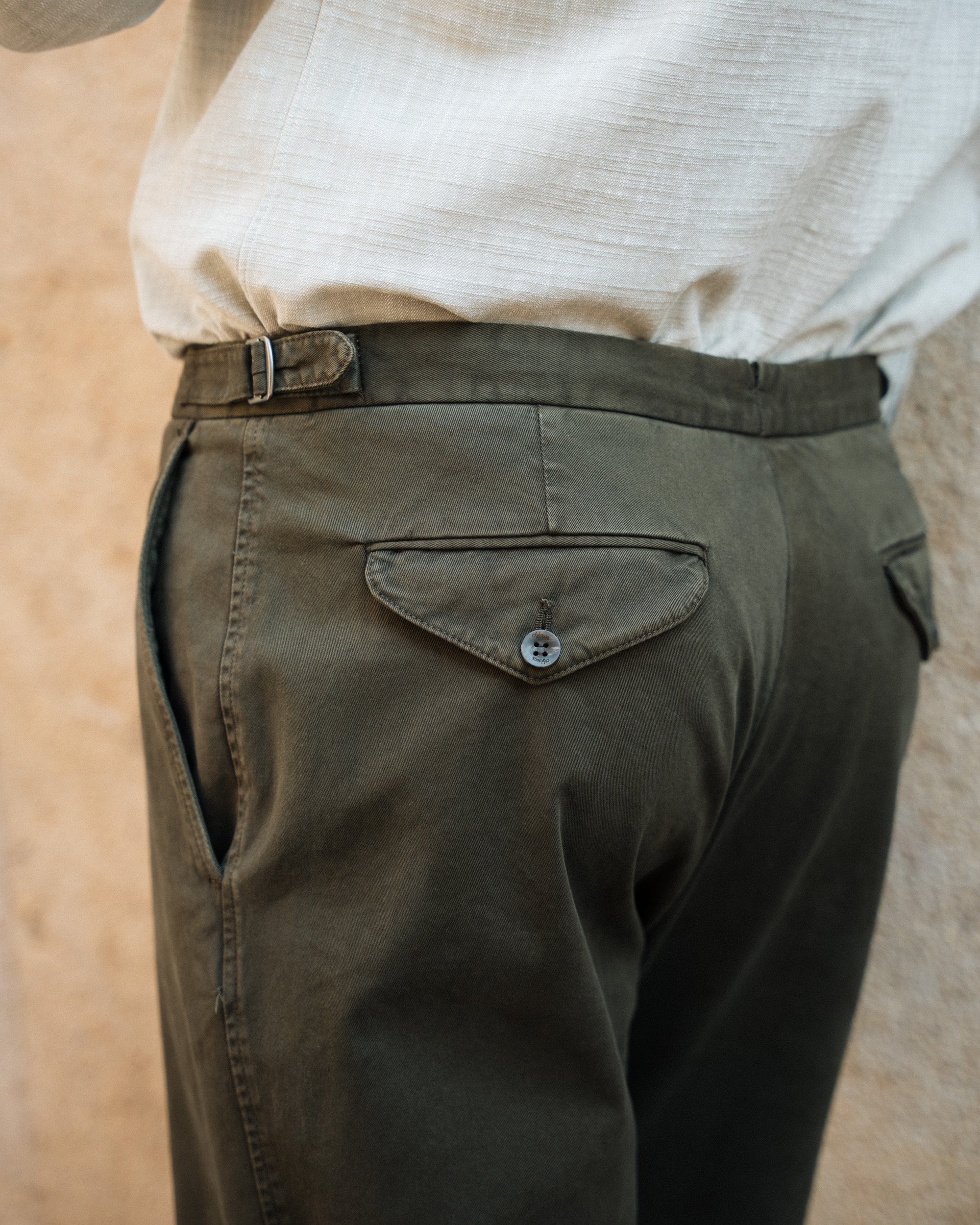 Velasca | Green chino pants, straight-leg. Made in Italy
