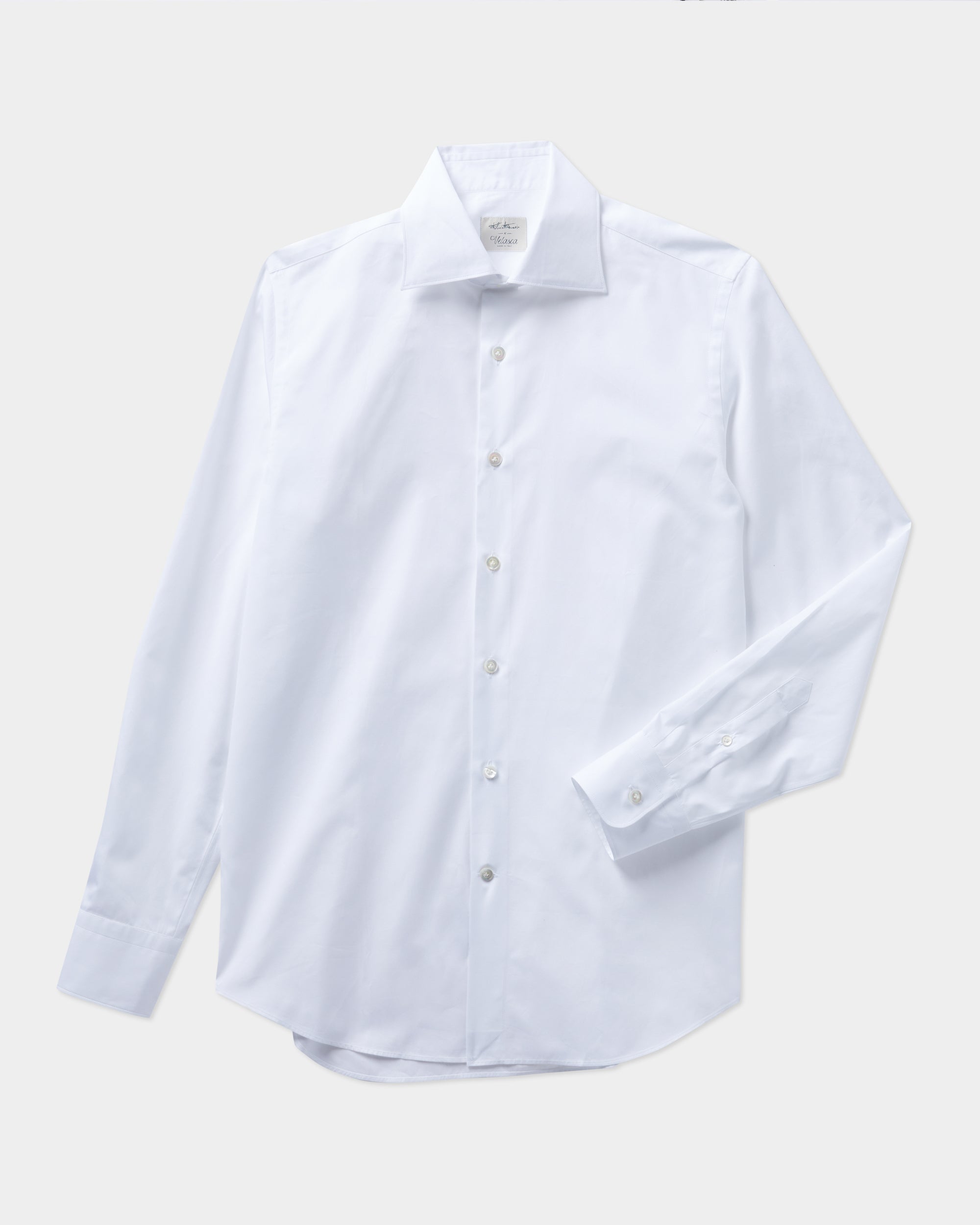 Velasca | Men\'s white cotton shirt, Italy in made button-down